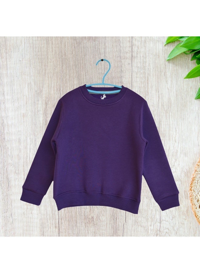 هورس بولو سويت شيرت للاطفال سادة , موف - Image 3