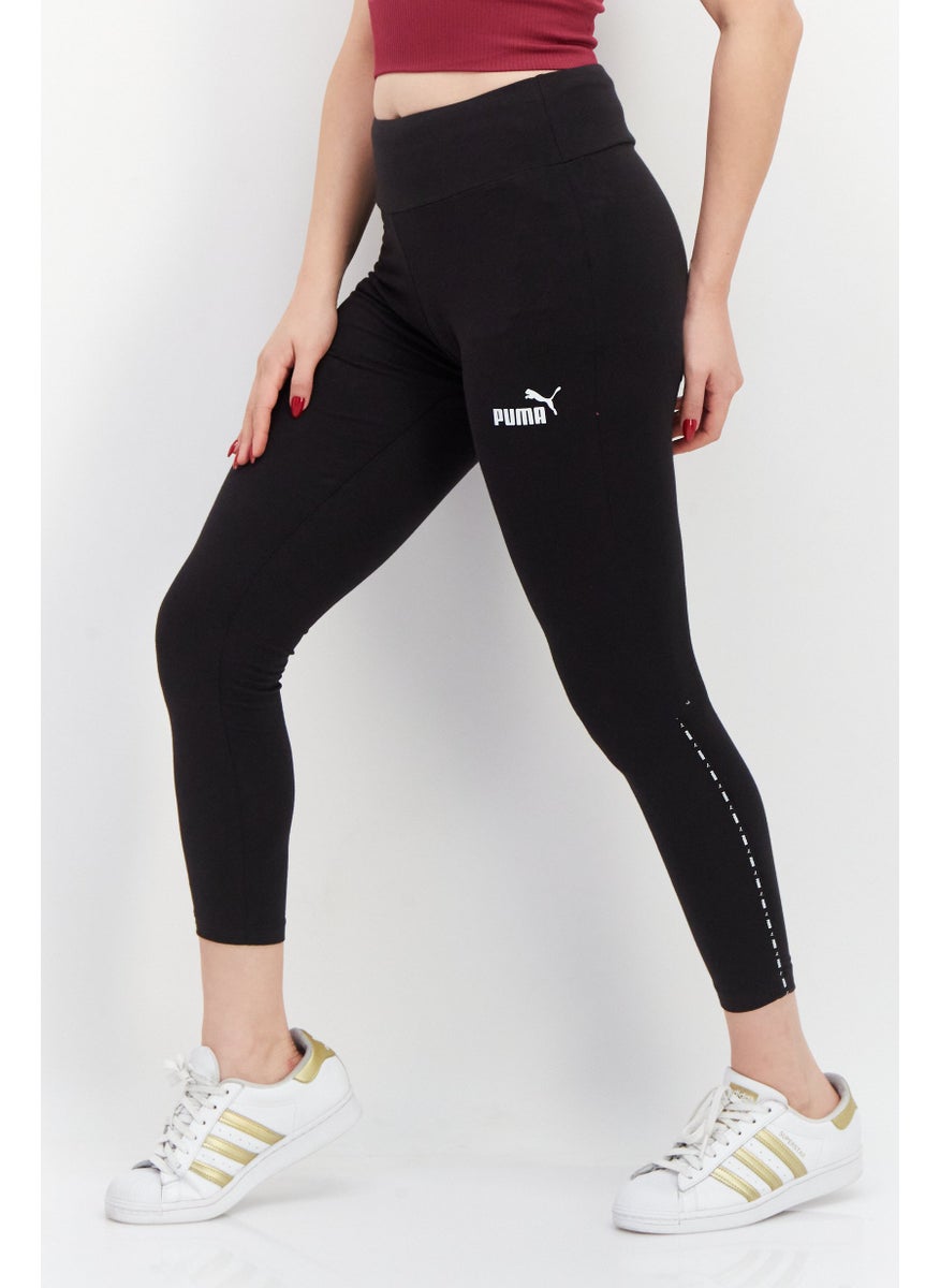 PUMA Women Sportswear Fit Brand Logo Training 7/8 Tights, Black  - Image 2