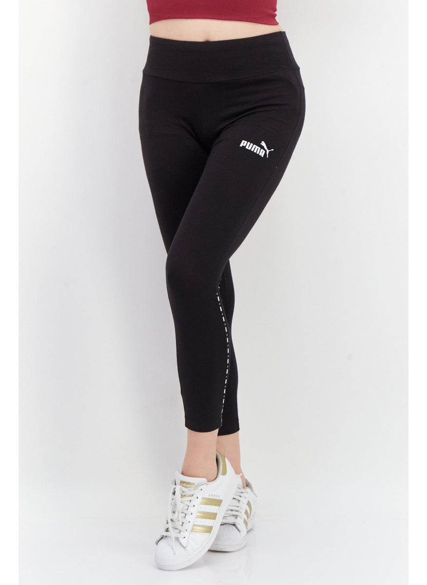 PUMA Women Sportswear Fit Brand Logo Training 7/8 Tights, Black  - Image 1