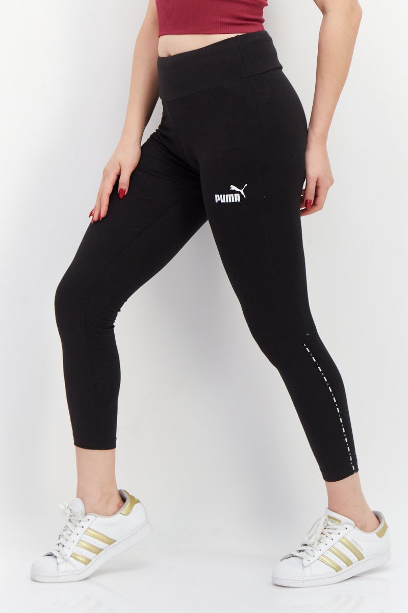 PUMA Women Sportswear Fit Brand Logo Training 7/8 Tights, Black - Image 2