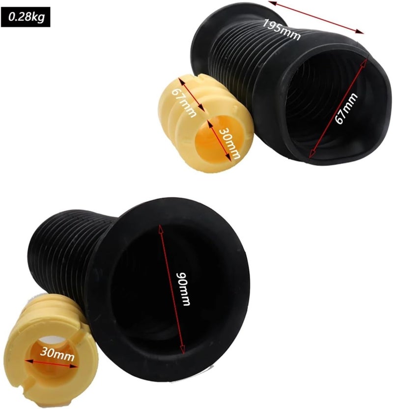 DEMULAX Front Dust Cover Air Shock Absorber Boot Set - Image 2