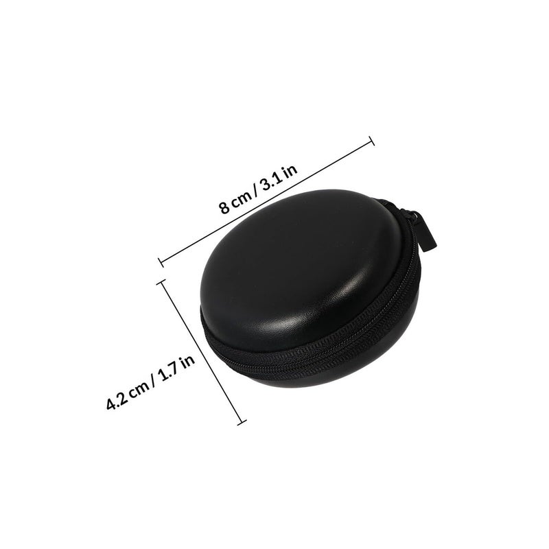Black EVA Waterproof Headphone Case Travel Organizer with Anti Lost Storage Bag - Image 3