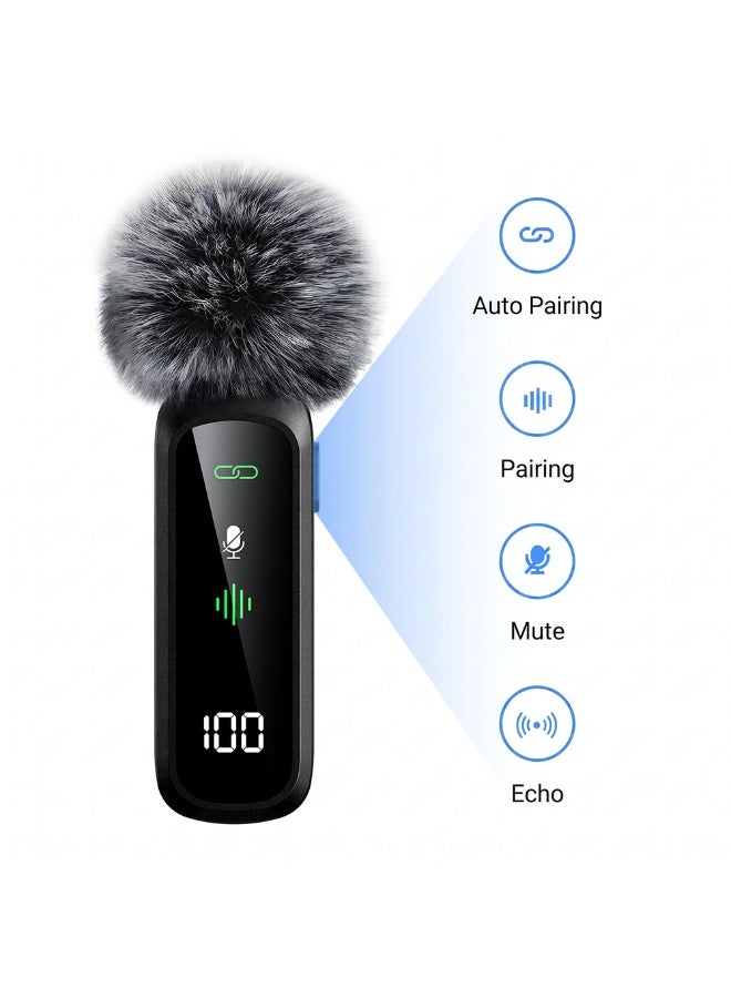 Kingone Wireless Lavalier Microphone for  iPhone Android Camera Plug-Play, Noise Cancellation Mini Condenser for Video Audio Recording - Image 3
