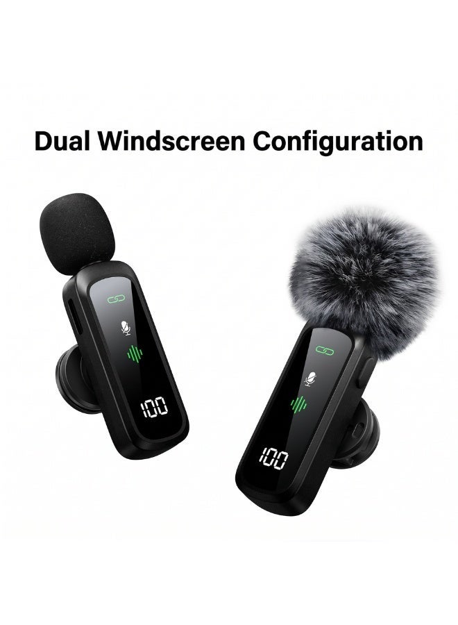 Kingone Wireless Lavalier Microphone for  iPhone Android Camera Plug-Play, Noise Cancellation Mini Condenser for Video Audio Recording - Image 5