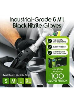 Inspire Black Nitrile Gloves HEAVY DUTY 6 Mil Nitrile Chemical Resistant Medical Cooking Cleaning Disposable Black Gloves (Black Nitrile Box Of 100, Medium) - pzsku/Z9783708E29E4AA72E6B2Z/45/_/1740119448/0537ac1c-499e-4ba4-b9f8-88fb93b88662