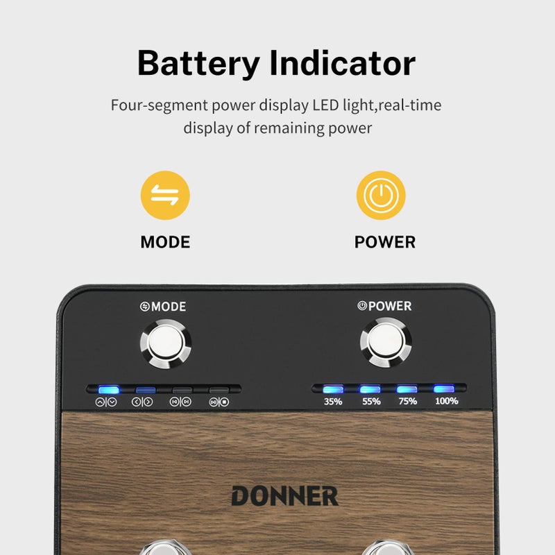 Donner Wireless Page Turner Pedal Teleprompter App Control Foot Pedal for Tablets Phones Rechargeable - Image 2