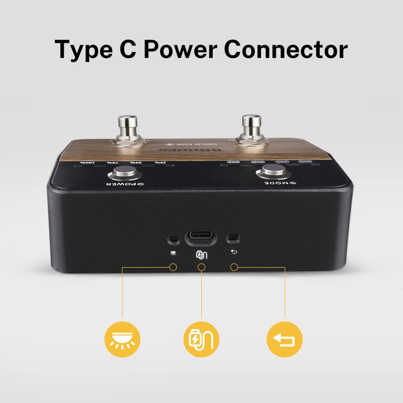 Donner Wireless Page Turner Pedal Teleprompter App Control Foot Pedal for Tablets Phones Rechargeable - Image 3