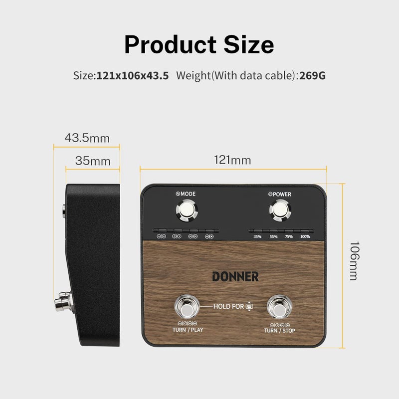 Donner Wireless Page Turner Pedal Teleprompter App Control Foot Pedal for Tablets Phones Rechargeable - Image 5