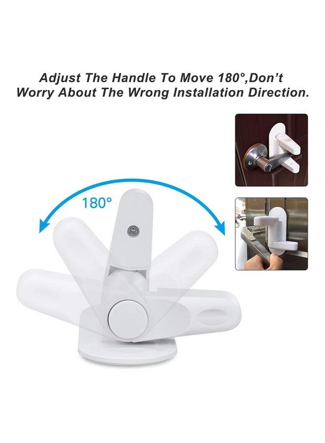 Matenf Childproof Door Lever Lock (2 Pack) Prevents Toddlers Pets From Opening Doors, Door Handle Lock for Babyproofing, Durable Safe ABS Material Strong Adhesive, No Drill Tool Needed Easy to Install - Image 5