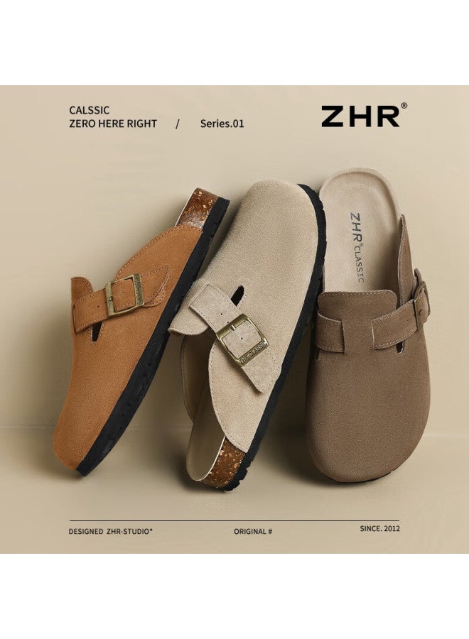 Zhr Bokken Women's Shoes, Couple Style, Closed-toe, Slip-on, Versatile Commuter Shoes For Women, Jq03, Sand Color, Size 34 - Image 5