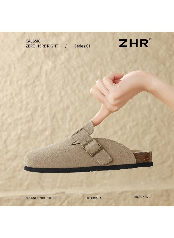 Zhr Bokken Women's Shoes, Couple Style, Closed-toe, Slip-on, Versatile Commuter Shoes For Women, Jq03, Sand Color, Size 34 - Image 2