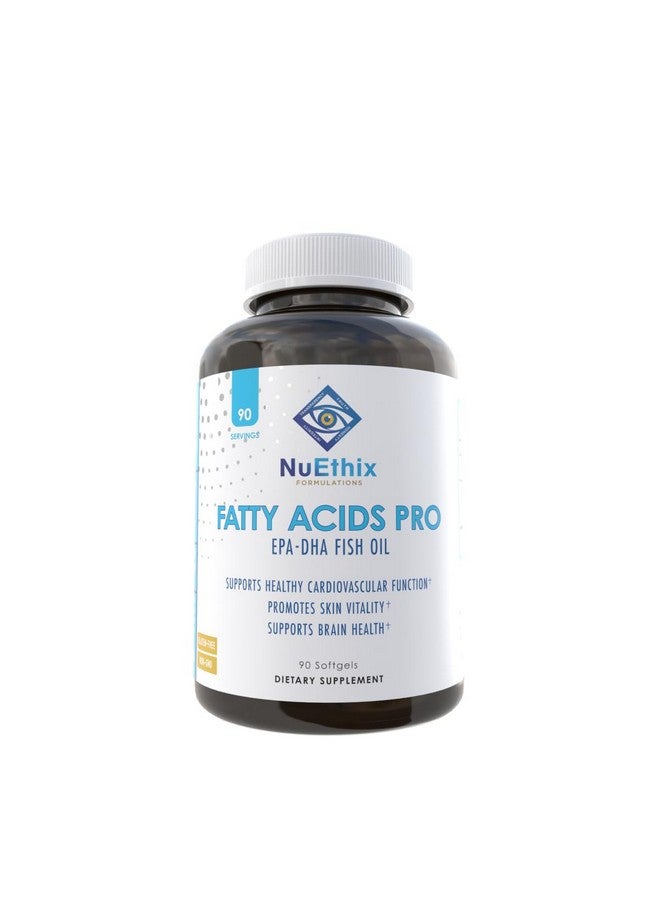 NuEthix Formulations NuEthix Formulations Fatty Acids Pro EPA-DHA Fish Oil Dietary Supplement, Super Concentrated and Purified Fish Oil Blend for Optimal Wellness, 90 Gel Capsules  - Image 1