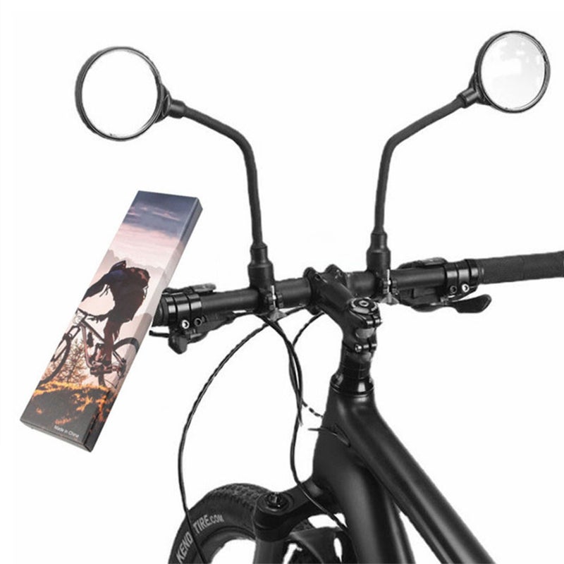 2pcs Bike Mirror Motorcycle Rear Mirror Adjustable Bike Handlebar Rearview Mirror - Image 1