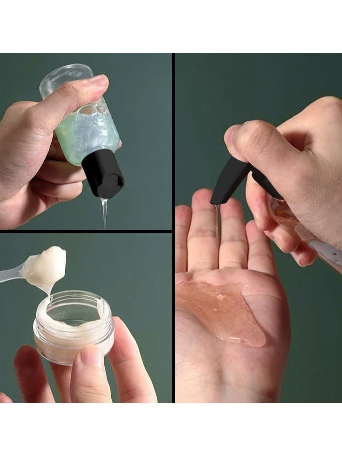 HASANAT ESSENTIALS 9in1 Pack Travel Bottles Clear Plastic Squeeze Bottles Flip Cap Plastic Bottle Travel Bottle Set Shampoo Lotions Body Soap Creams Travel Bottles for Toiletries Kit Refillable Dispenser - Image 3