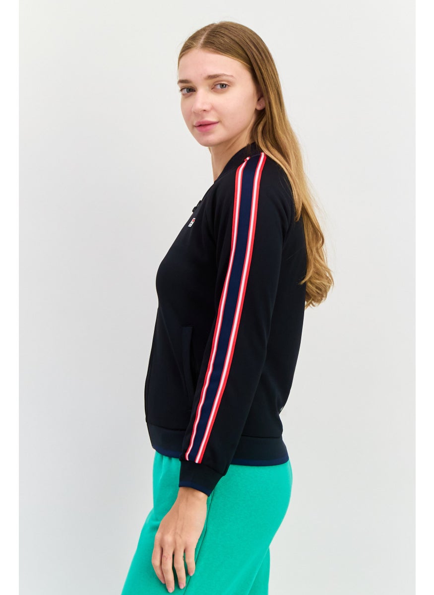 SKECHERS - Women Sportswear Fit Training Sweatshirts, Black Combo - Image 1