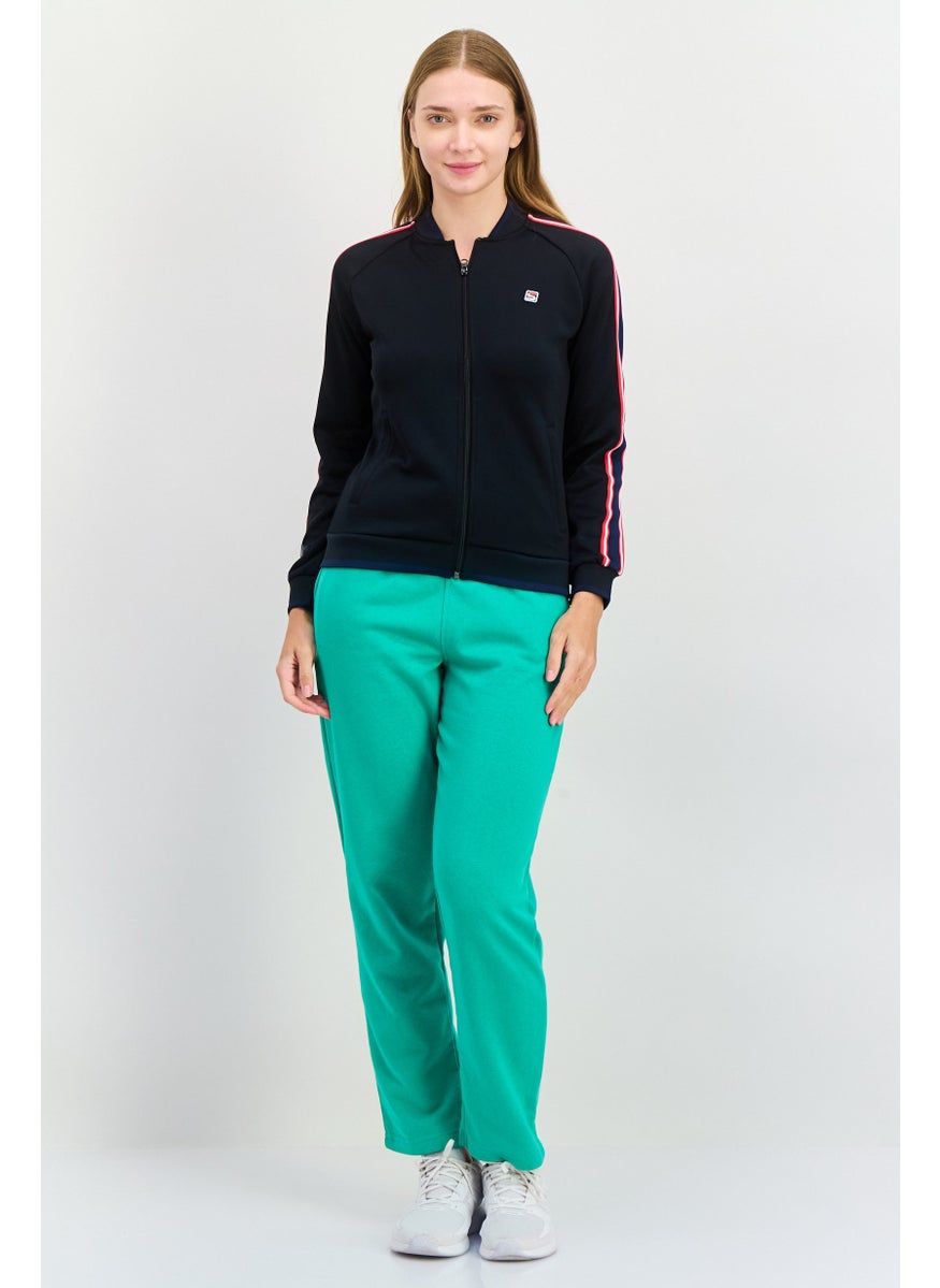 SKECHERS - Women Sportswear Fit Training Sweatshirts, Black Combo - Image 1