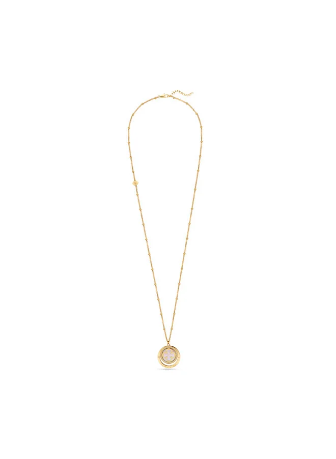 CERRUTI 1881 Onagrace Gold Plated MOP Necklace and Earrings Set Box for Womens