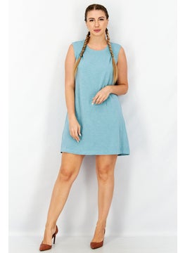 Splendid Women Pleated Sleeveless Mini Dress, Emerald Bay  - Image 4