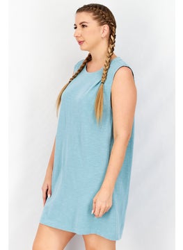 Splendid Women Pleated Sleeveless Mini Dress, Emerald Bay  - Image 2