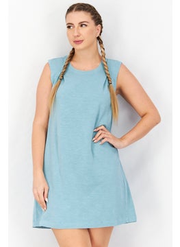 Splendid Women Pleated Sleeveless Mini Dress, Emerald Bay  - Image 1