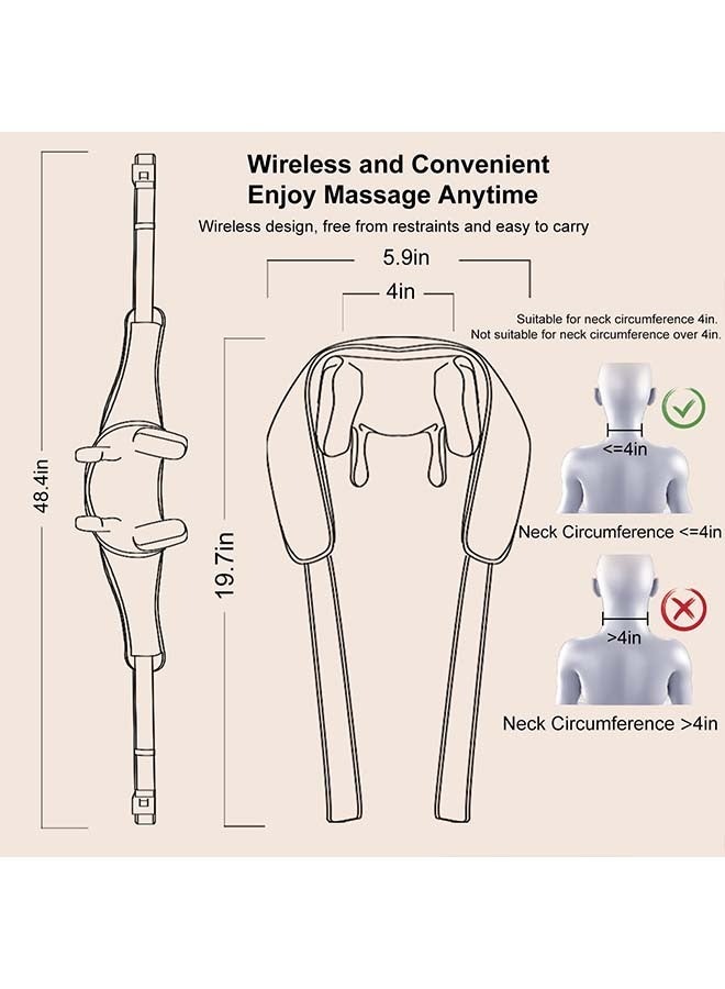 Sakulight Shiatsu Neck Massager, Shoulder Neck Massager with Heat for Pain Relief Deep Tissue  - Image 3