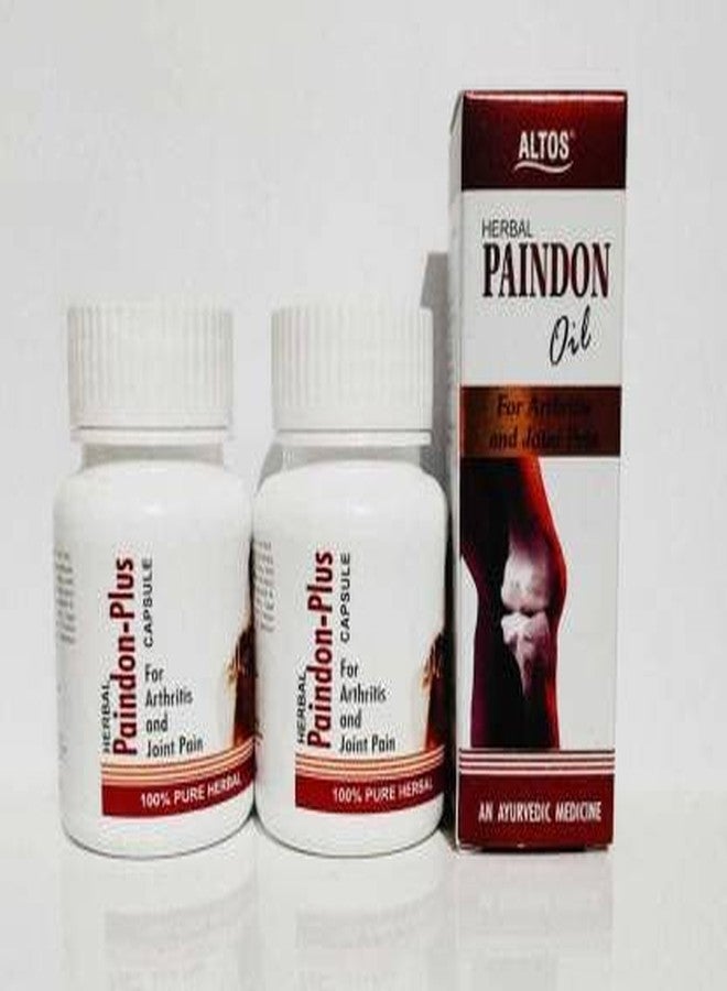 Altos Ayurveda PAINDON PLUS CAPSULE & OIL (30cap*2 & 40ml*1)-COMBO PACK OF 3 - Image 1