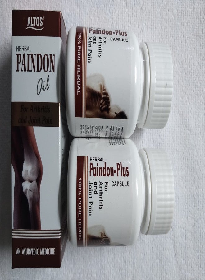 Altos Ayurveda PAINDON PLUS CAPSULE & OIL (30cap*2 & 40ml*1)-COMBO PACK OF 3 - Image 2