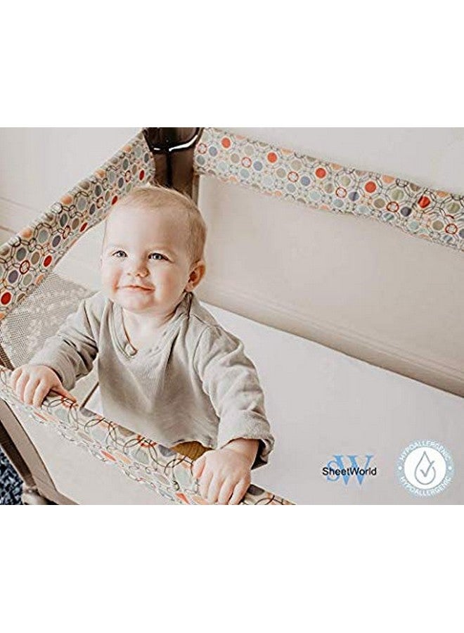 SHEETWORLD.COM SheetWorld Fitted 100% Cotton Percale Pack N Play Sheet Fits Graco 27 x 39, Hot Pink Woven, Made in USA - Image 5