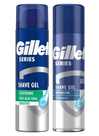 Mixed Set Of 2 Gillette Series shaving gel And Aloe Vera 200 ml Mixed with Gillette Series Moisturising With Cocoa Butter Shave Gel 200ml - pzsku/Z9783E1D6D4A67A498F3CZ/45/_/1720359541/dd0e5376-32eb-44ce-9dae-4dfc8812e40d