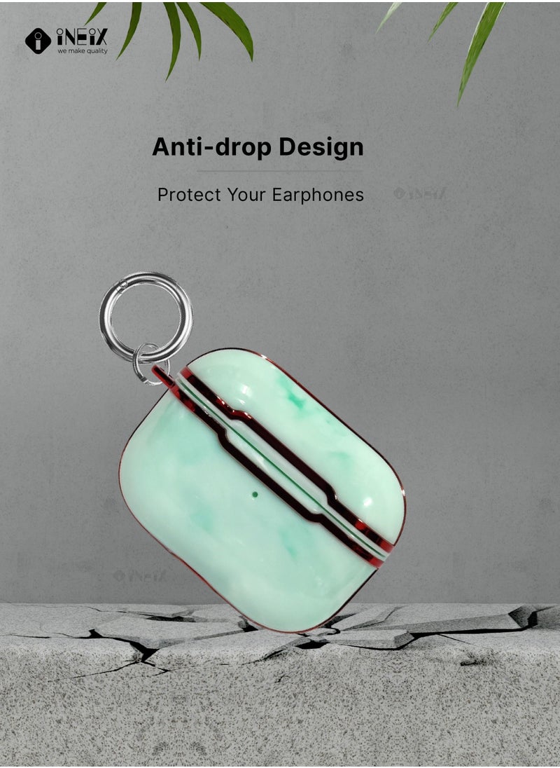 INEIX - Luxury Glossy Design Shockproof Case for Apple Airpod Pro 2-2022-Green/ Red - Image 1
