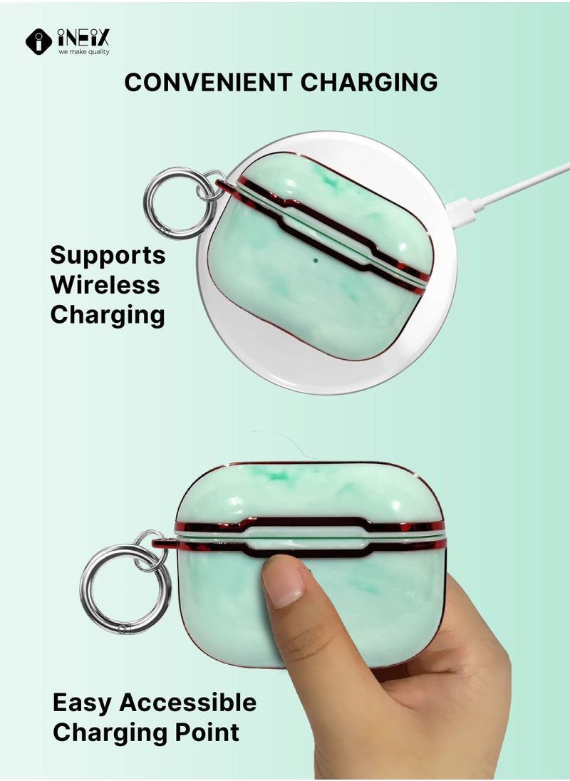 INEIX - Luxury Glossy Design Shockproof Case for Apple Airpod Pro 2-2022-Green/ Red - Image 1