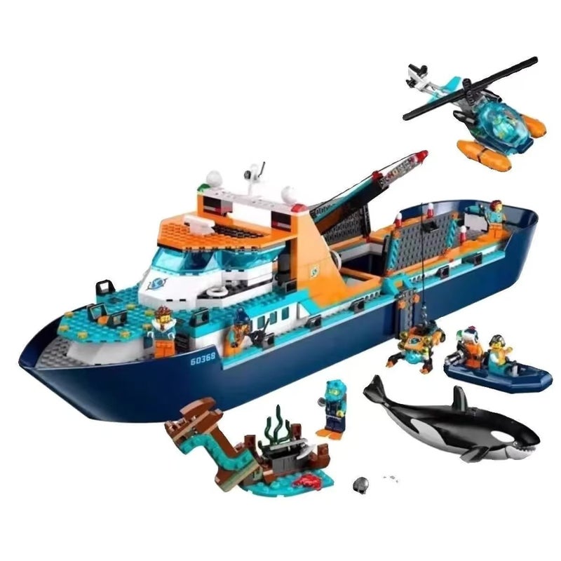 Compatible LEGO Ocean Polar Giant Ship Floating Building Blocks Toy for Kids Birthday Gift - Image 1
