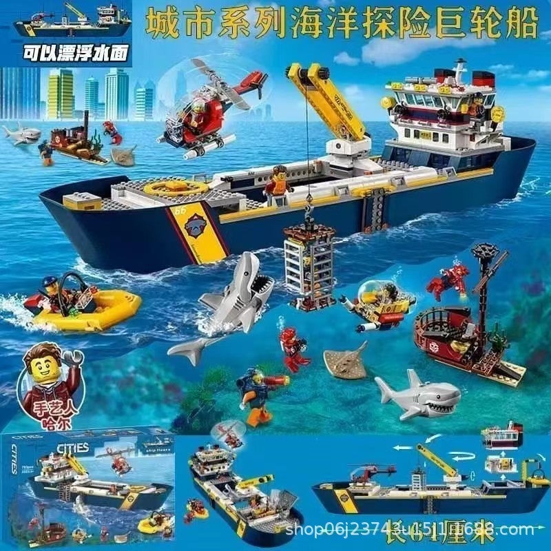 Compatible LEGO Ocean Polar Giant Ship Floating Building Blocks Toy for Kids Birthday Gift - Image 4