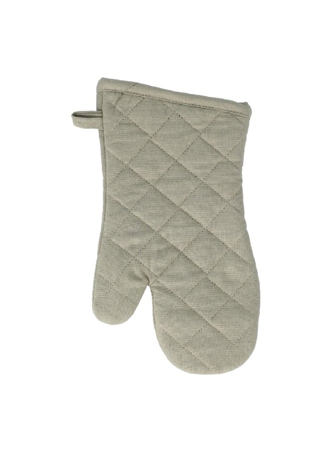Mukitchen Machine Washable Solid Pattern Cotton Mitt Light Brown 16.8 x 30.8 x 3 cm 6004-1309 - Image 1