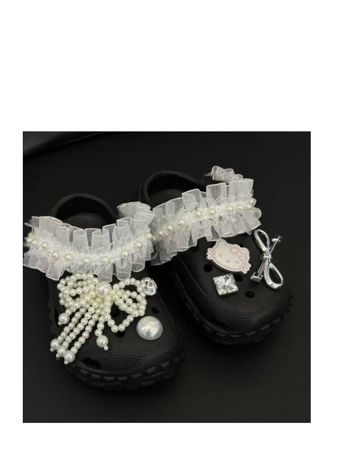 Children's Pearl Mesh Perforated Shoes With Soft Soles And Versatile Sandals  - Image 2