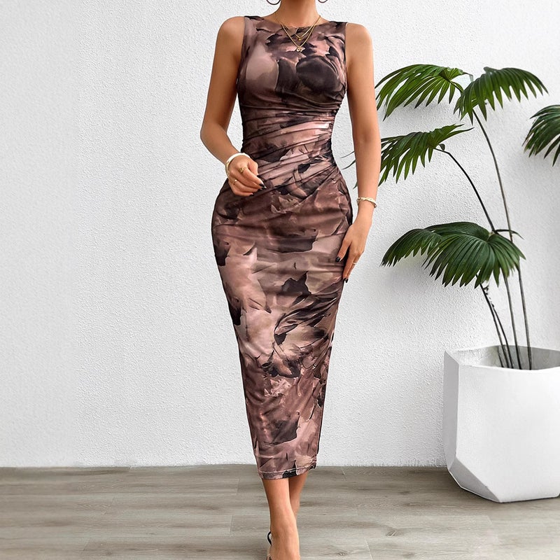 Women's Summer Mesh Bodycon Sleeveless Dress - Image 1