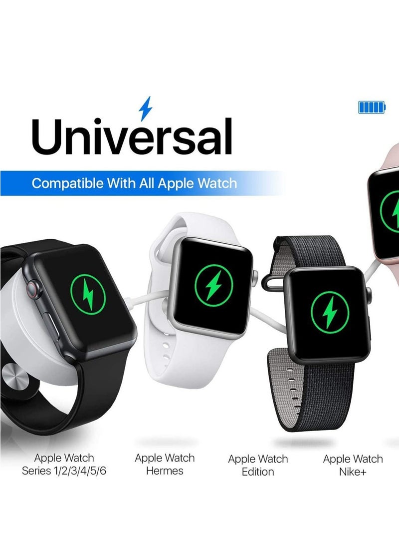 Portable Smart USB Watch Charger Cable Magnetic Wireless Charging Dock For Apple iWatch (Series 7/6/5/4/3/2) Apple watch For iPhone - White - Image 5