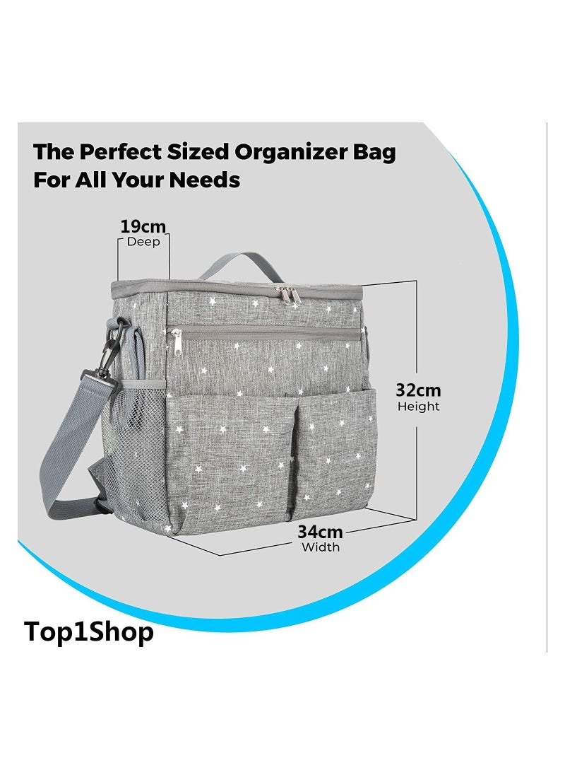 ORiTi Universal Stroller Organizer Bag by Goodstuffshop. Large Insulated Parent Console with Cup Holder and Extra Storage Pockets. Universal Design - Attaches to Any Stroller. Easy Installation.  - Image 3