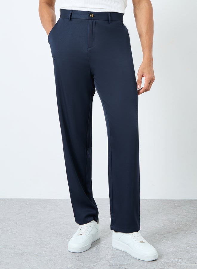 Styli Men Straight Fit Formal Trousers - Image 1