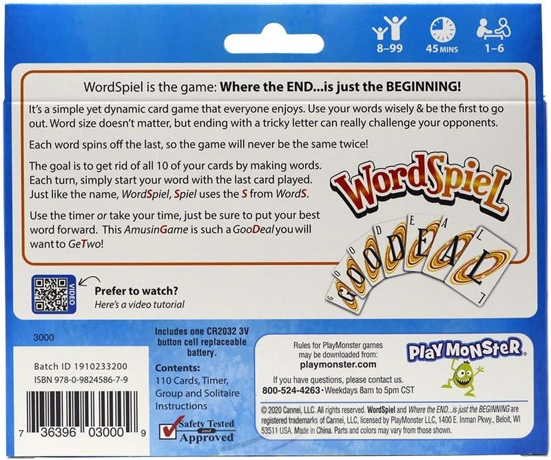PlayMonster Set WordSpiel — Card Game — Make A Word Using Part of the Word Before — Family Fun Game Night — For Ages 8+ - Image 2