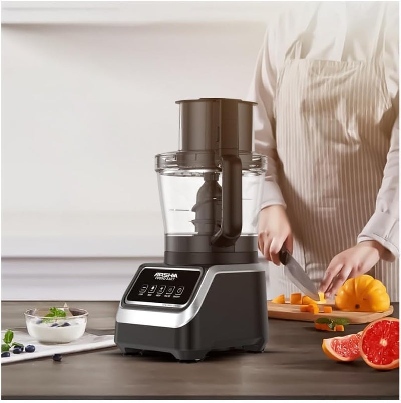 Arshia 10-in-1 Food Processor, 1000 Watts, 2.5L Capacity, Black - Image 5