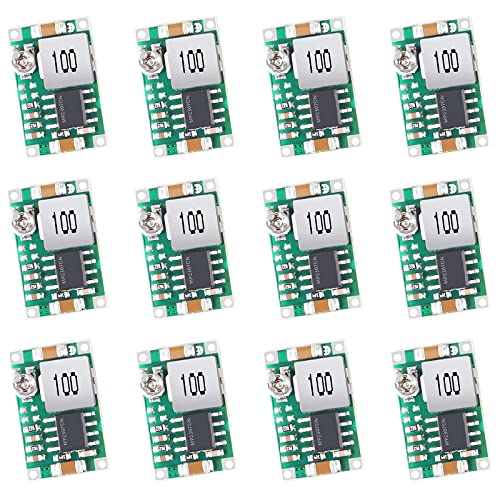 AITIAO 12Pcs Mini 360 Buck Converter Mini 360 3A DC Voltage Step Down Regulator Power Converter 4.75V-23V to 1V-17V Adjustable Power Step-Down Module RC Airplane Power Buck Module - Image 1