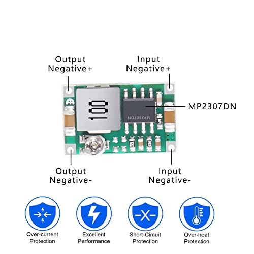 AITIAO 12Pcs Mini 360 Buck Converter Mini 360 3A DC Voltage Step Down Regulator Power Converter 4.75V-23V to 1V-17V Adjustable Power Step-Down Module RC Airplane Power Buck Module - Image 5