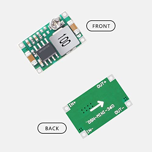 AITIAO 12Pcs Mini 360 Buck Converter Mini 360 3A DC Voltage Step Down Regulator Power Converter 4.75V-23V to 1V-17V Adjustable Power Step-Down Module RC Airplane Power Buck Module - Image 4