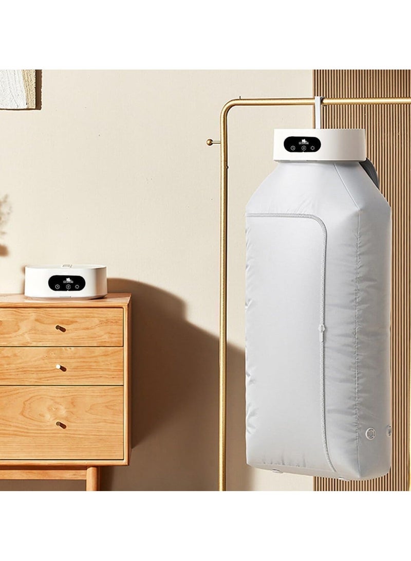 Denx Portable Clothes Dryer Electric Dryer Stretchable Foldable Large Capacity Laundry Dryer Machine with Dryer Bag and Time Setting - Image 5