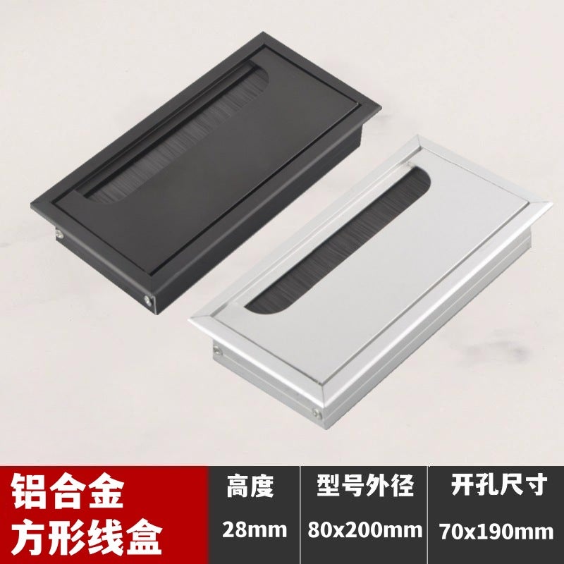 Desktop Nylon Plastic Cable Box 35/50/53/60/80 Zinc Alloy Computer Desk Threading Hole Cover Plate - Image 4