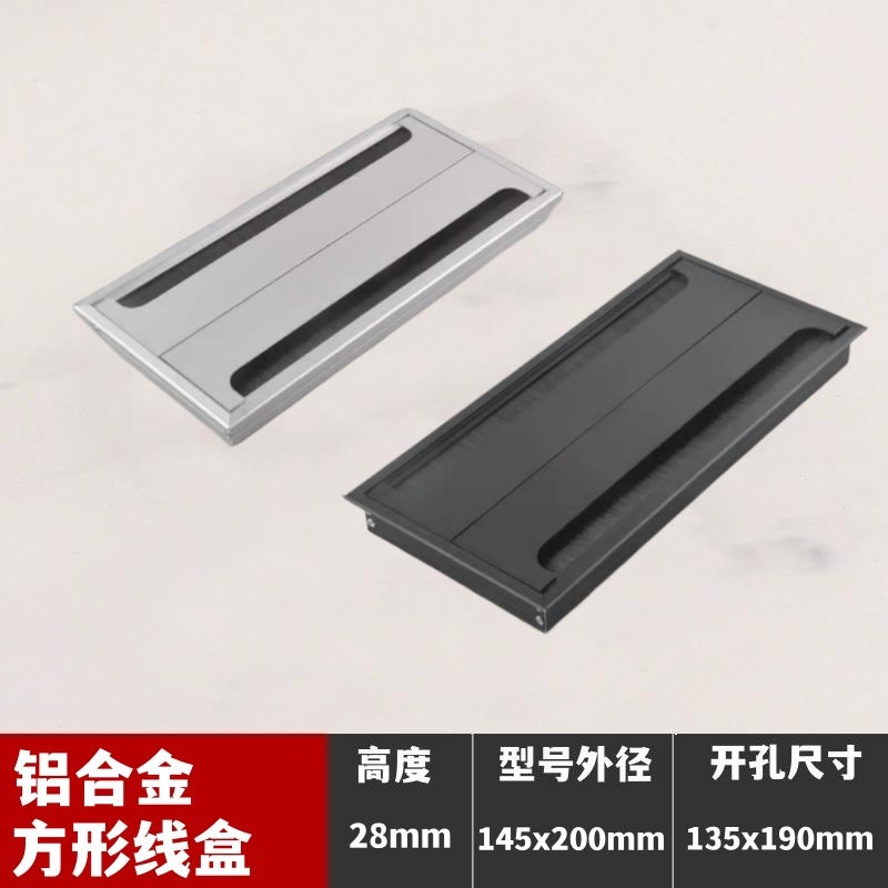 Desktop Nylon Plastic Cable Box 35/50/53/60/80 Zinc Alloy Computer Desk Threading Hole Cover Plate - Image 1