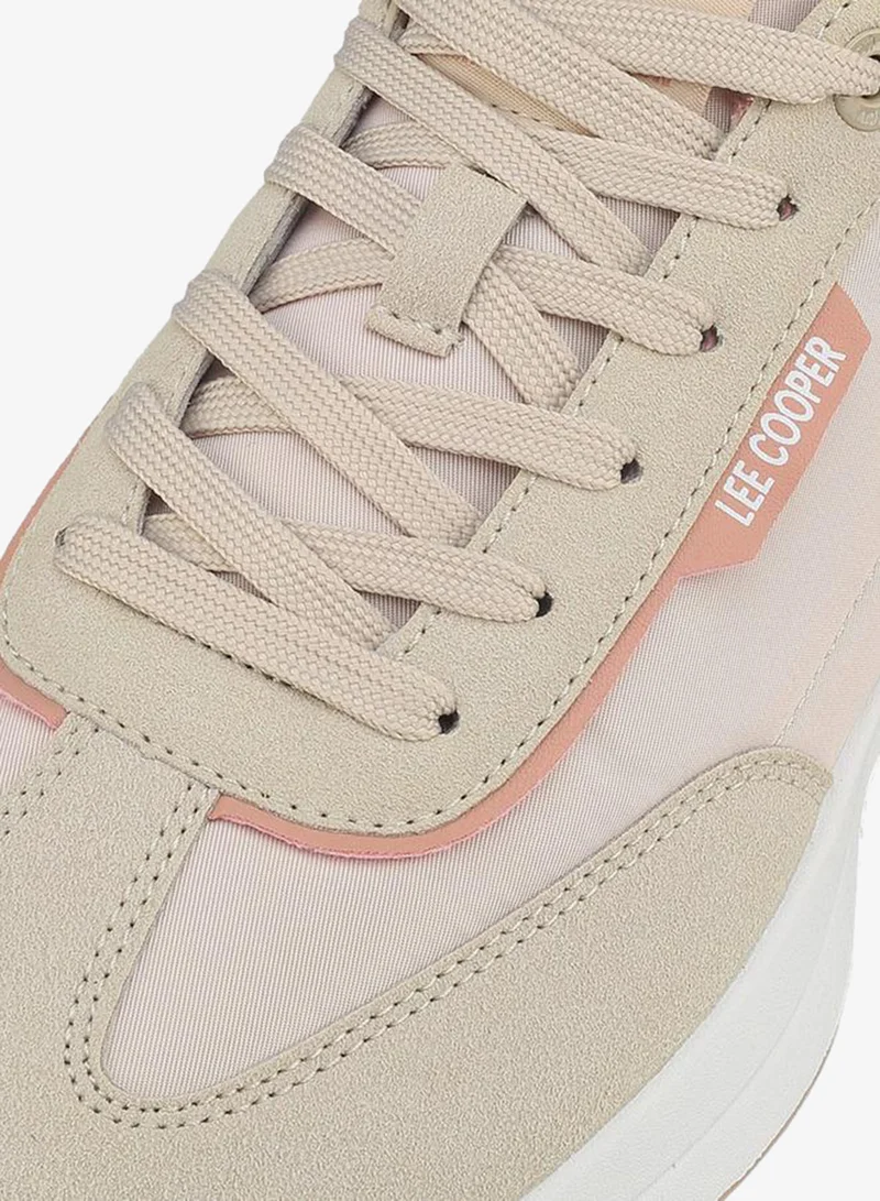 Lee Cooper BEIGE Women Lace-Up Ankle Sneakers for Women | Best Price UAE