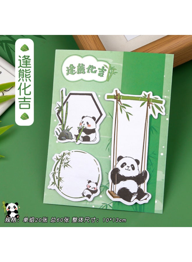 Cartoon Cute  Cbination Post-it Notes For Students With High Color Value Tearable Notes Alien Mes Notes N Stickers - Image 1