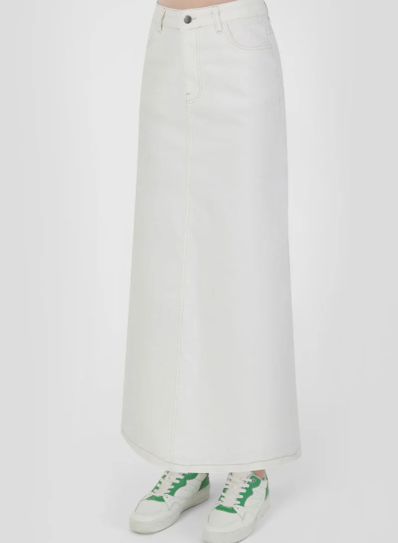 Benin by modanisa High Waist Skirt